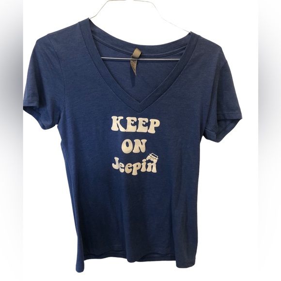 Next Level Apparel Tops - Next Level “Keep on Jeepin” ladies size XL Blue T-shirt like new